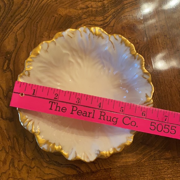 Lenox Fine China 24k Hand Painted Round Leaf form Dish - Picture 7 of 8